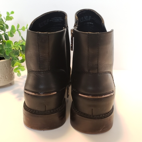 Franco Sarto Black Leather Booties, 9.5 - Picture 4 of 7